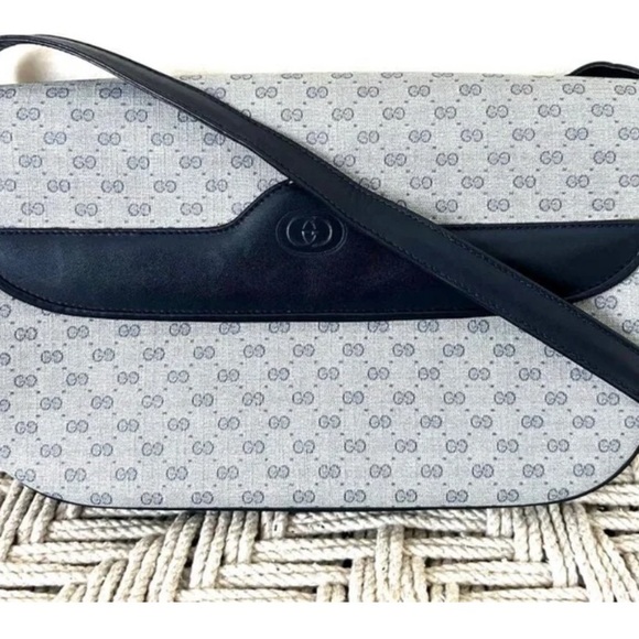 Authentic Gucci Canvas and Leather Micro Guccissima Crossbody/Shoulder Bag. - Picture 1 of 7